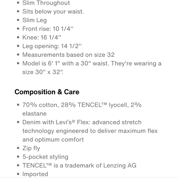 Levi's Premium Black Denim 511s W 32 L 34 - Picture 10 of 10